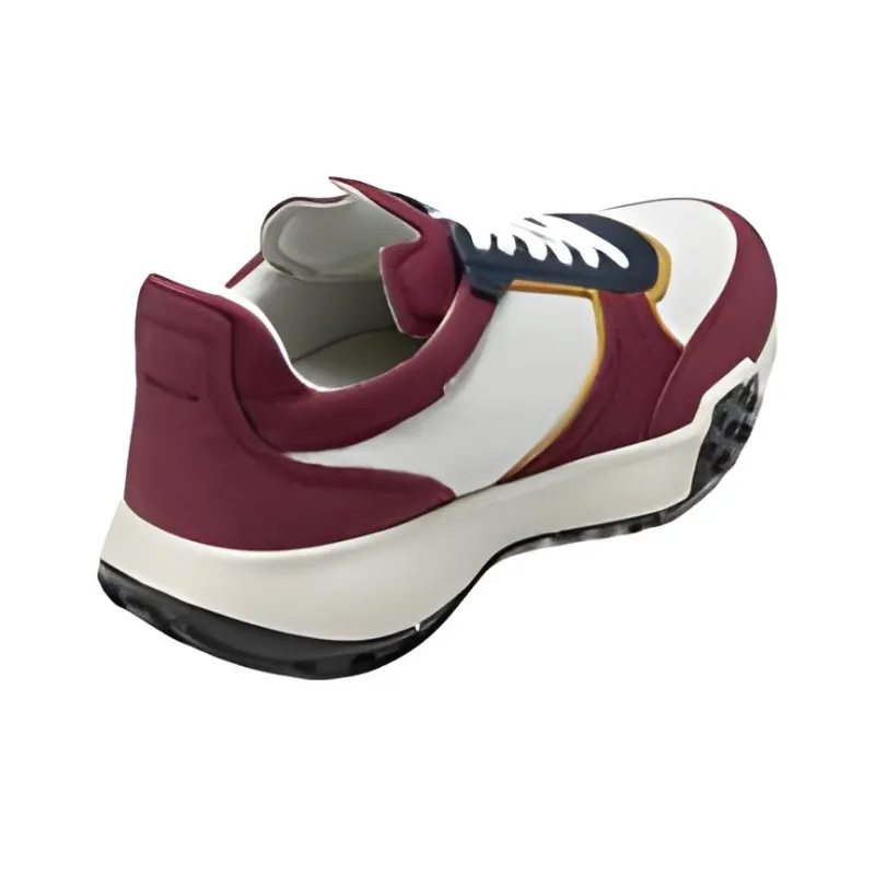 Ecco Low Top Casual Shoes Men's White Red-3