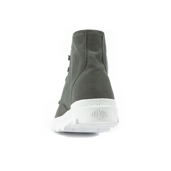 Palladium Blanc Hi Durable Breathable High-Top Canvas Shoes Men's Gray White-4