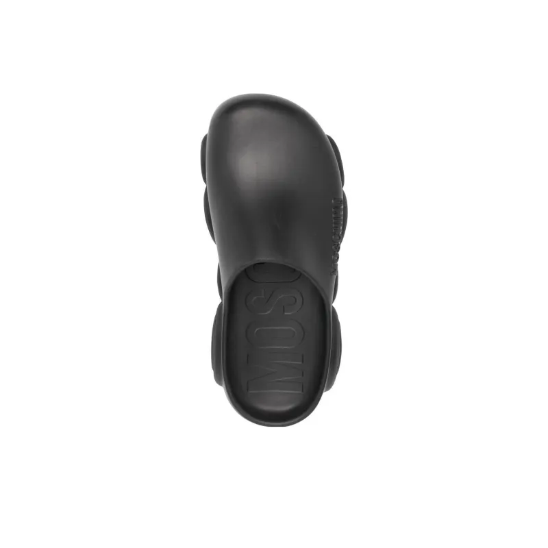 MOSCHINO Logo Embossed Mules-4