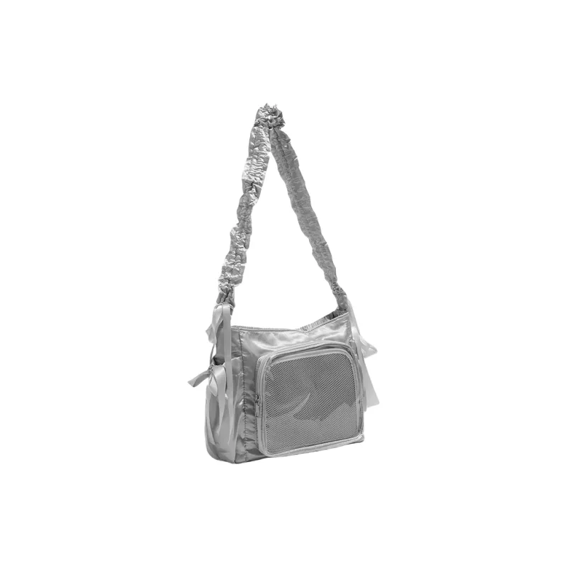 HACIN PU Shoulder Bag Women's Silver-1