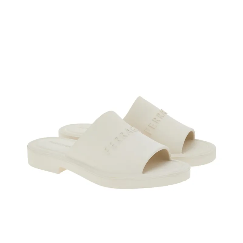 FERRAGAMO Slide Slippers Men's White-1