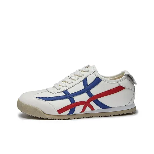 LAORENTOU Wear-Resistant Slip-Resistant Low-Top Casual Shoes Women's White Blue