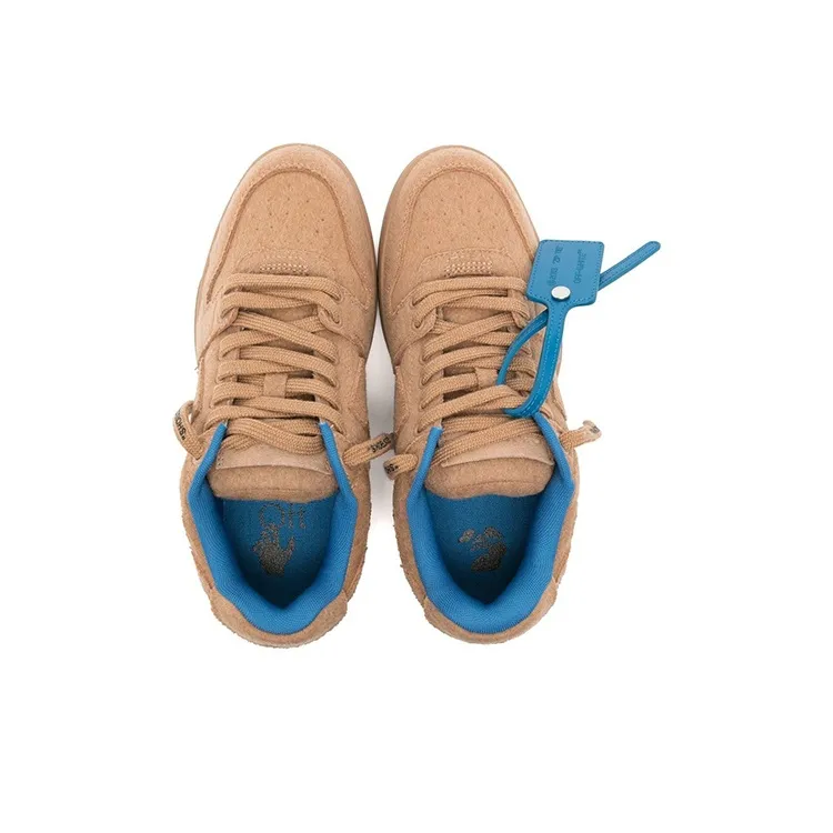 OFF WHITE Out Of Office Ooo Low Tops Camel Blue Wool-2
