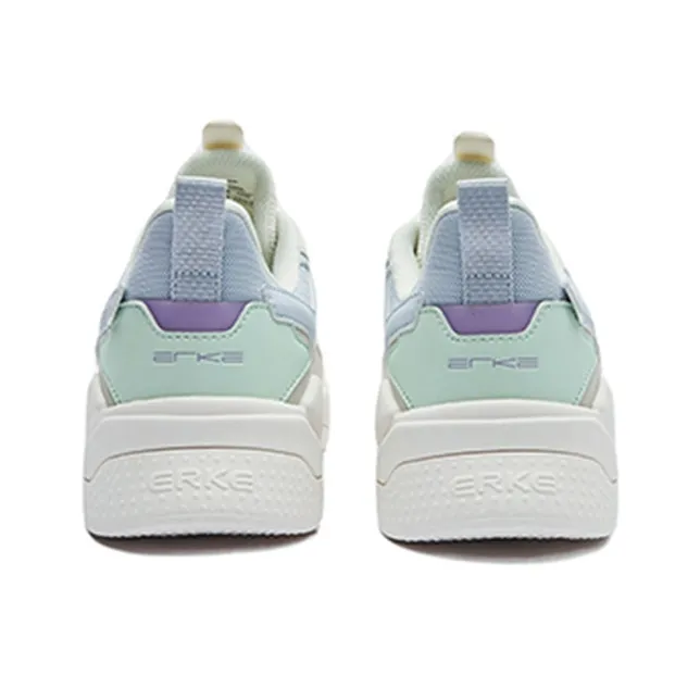 Erke Anti-Slip Wear-Resistant Low-Top Sports Casual Shoes Women's Mother-of-Pearl Color-3