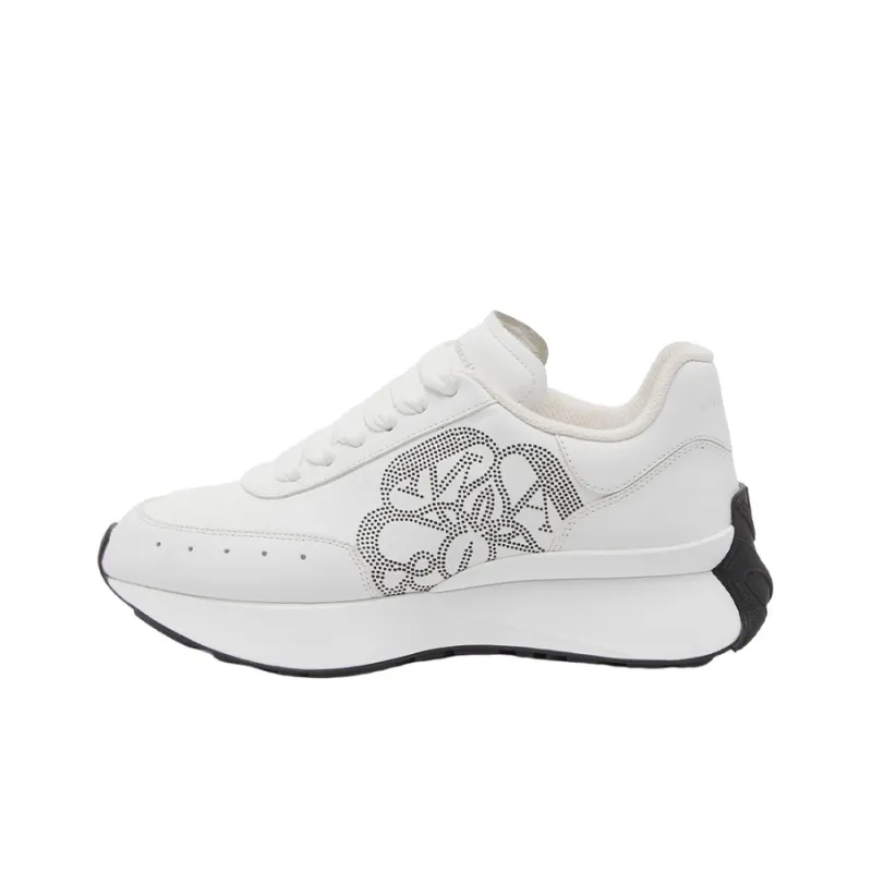 Alexander McQueen Sprint Runner White Black Women's-0