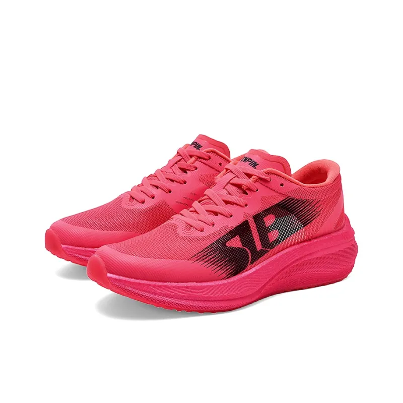 CENPIN Cushioning Anti-Slip And Wear-Resistant Low-Top Full-Length Carbon Plate Running Shoes Unisex Flirty Pink-3