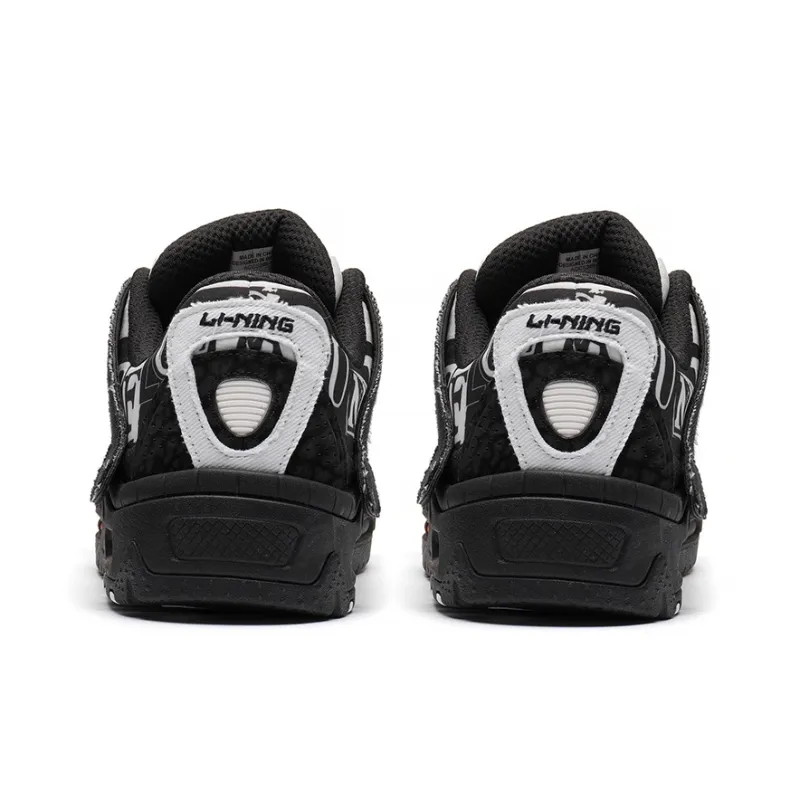 LiNing CF Tracing Collection Honor 2.0 Halloween Low Top Casual Shoes Unisex Black White-3