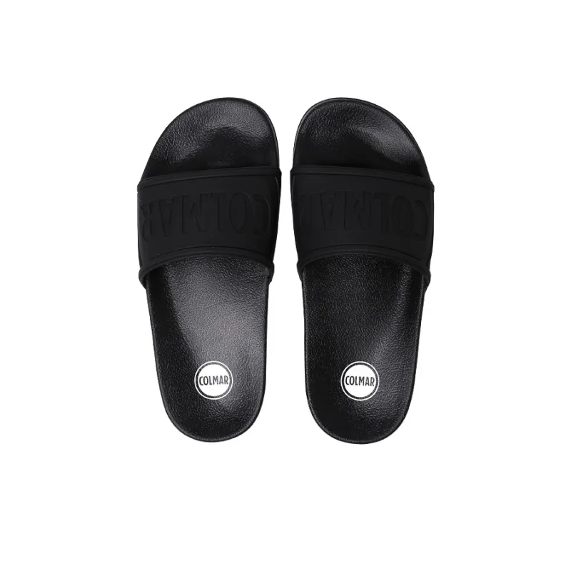 COLMAR Corum Casual Versatile Beach Vacation Logo Emblem Slide Slippers Men's Black-3