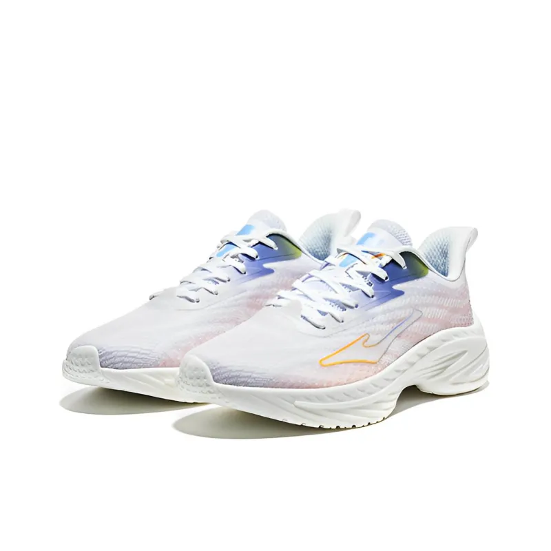 Erke Cushioning Anti-Slip And Wear-Resistant Lightweight Rebound Low-Top Running Shoes Men's White Blue Purple-1