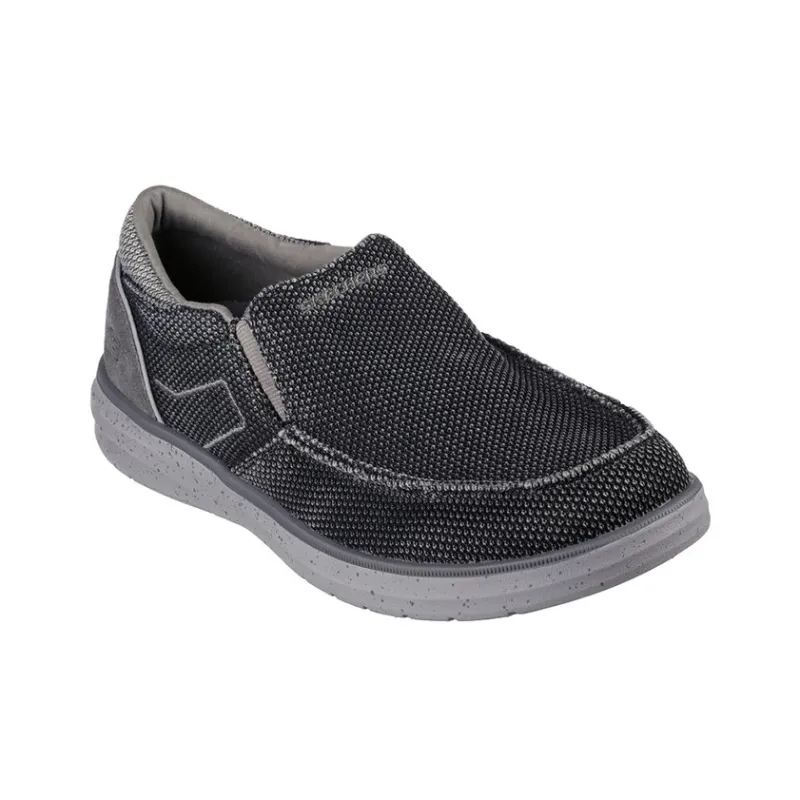 Skechers Cushioned Anti Slip And Wear Resistant Lightweight Low Top Casual Shoes Men's Black Gray-2