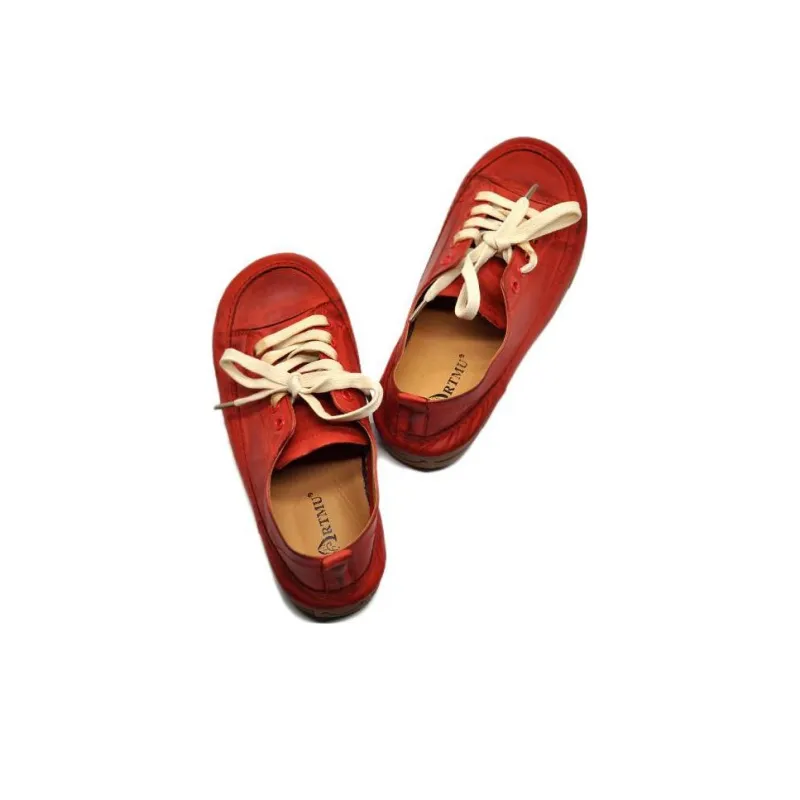 ARTMU Skateboard Shoes Women's Low Top Red/Yellow Brown/Leather Pink-2