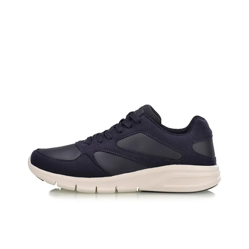 LiNing Cushioning Anti-Slip And Wear-Resistant Low-Top Running Shoes Unisex Black Blue-0
