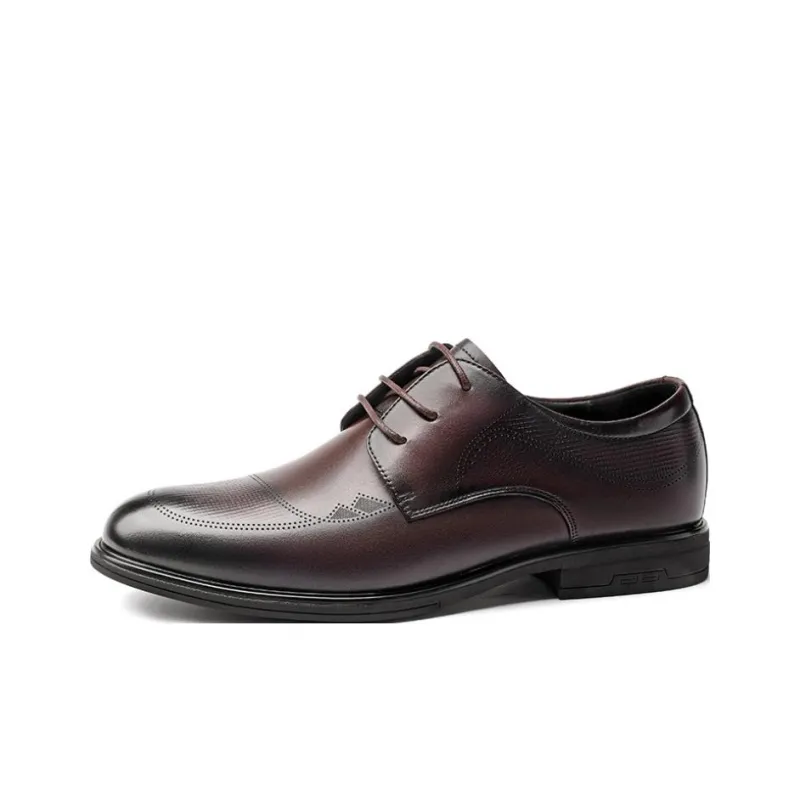 Spider King Dress Shoes Men Low Top Black/Brown Color-6