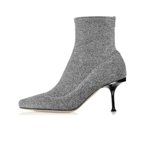 SERGIO ROSSI Ankle Boots Women's Silver