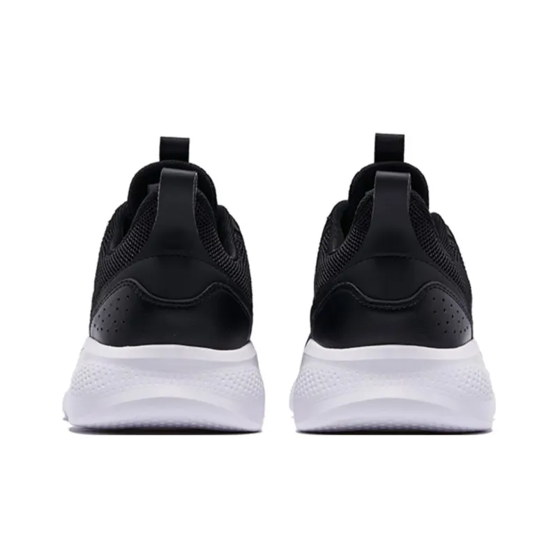 QIAODAN Slip Resistant, Abrasion Resistant, Breathable Low Top Running Shoes Men's Black White-4