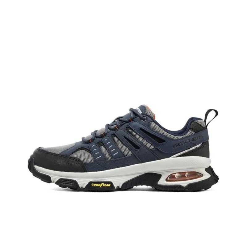 Skechers Low-Top Casual Running Shoes Men's Blue Gray-0