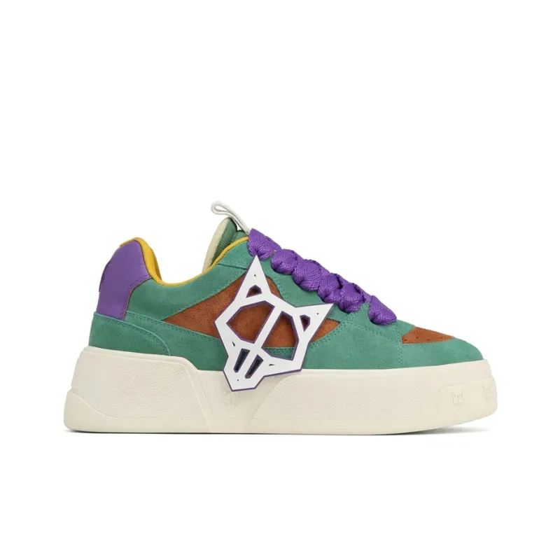 Naked Wolfe Kosa Low Top Stylish Skateboarding Shoes Men's Green Brown-1