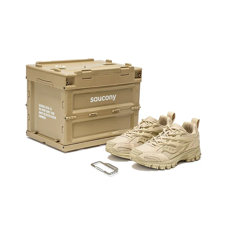 Saucony Cohesion Armor Wear resistant And Lightweight Low Top Running Shoes Unisex Sand Special Gift Box-5