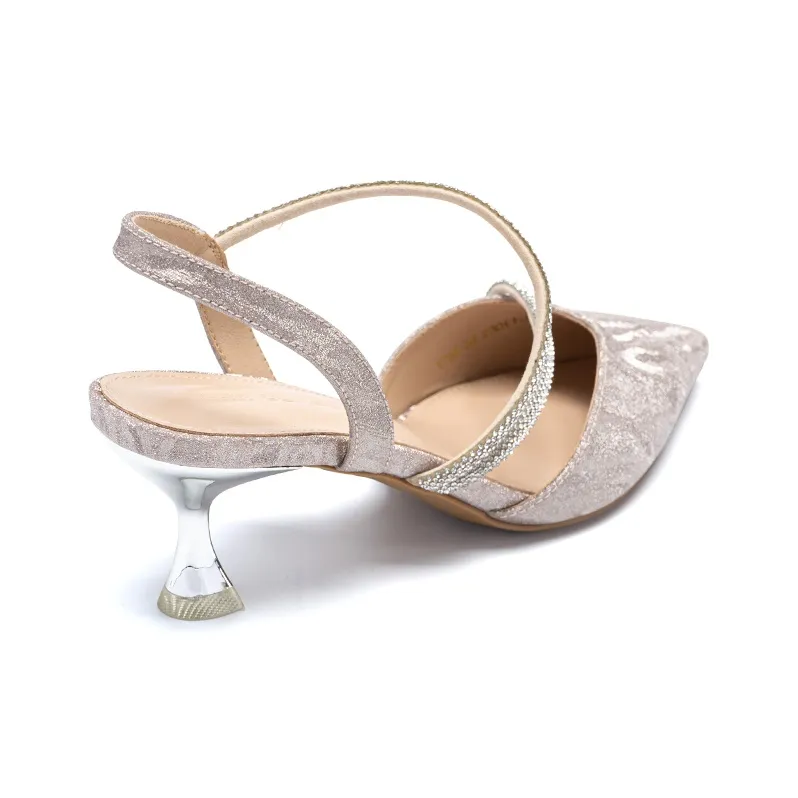 ZHR High Heels Casual Single Shoes 5.5cm Women's Silver-3