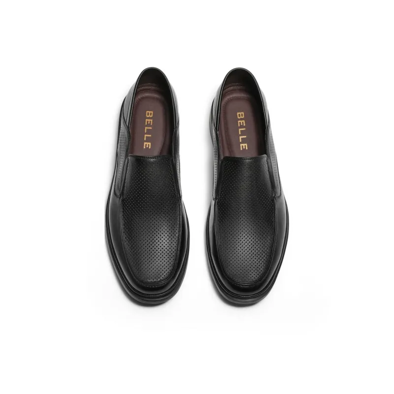 BELLE Men's Casual Shoes Men Low-Top Black-2