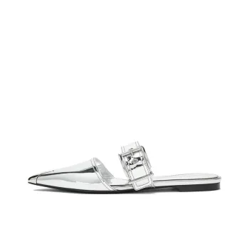 Alexander McQueen Punk Flat Leather Mules