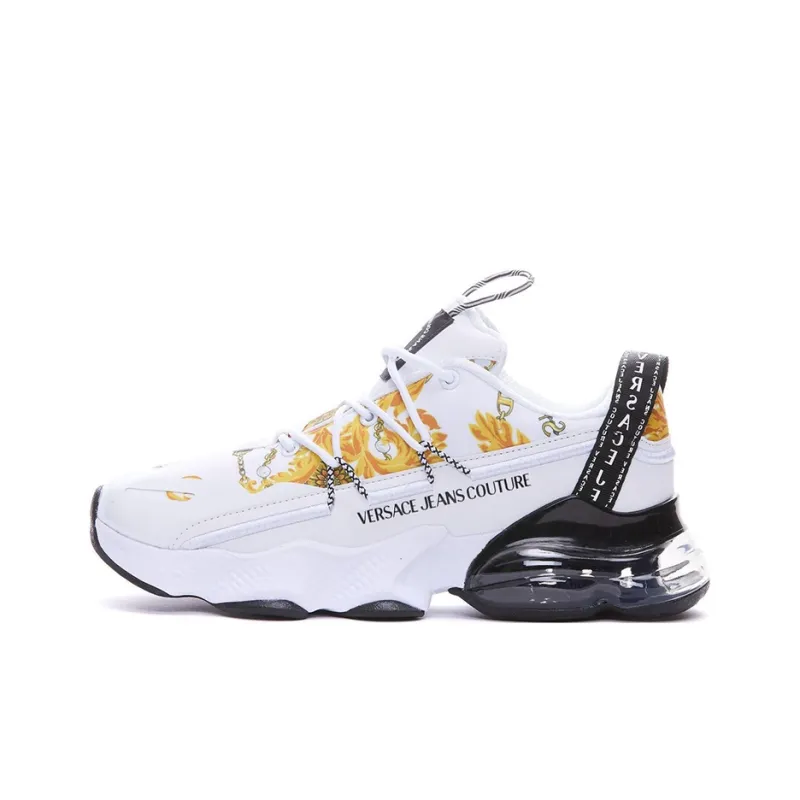 VERSACE JEANS Couture Chain Couture-print Lace-up Sneakers-0