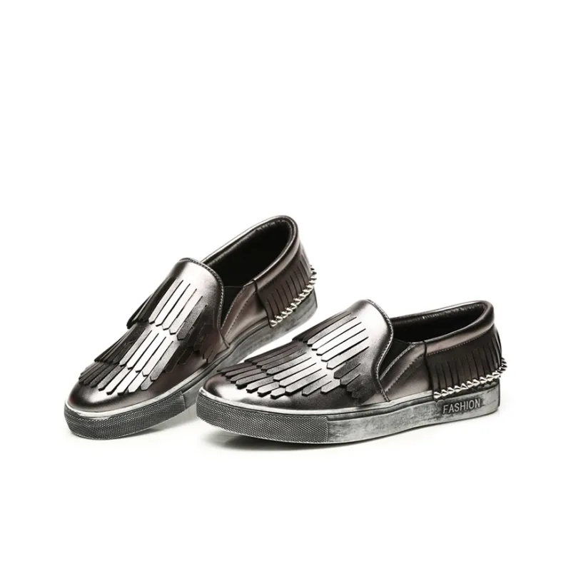 Lady's House Loafers Women's Black/Gunmetal-2