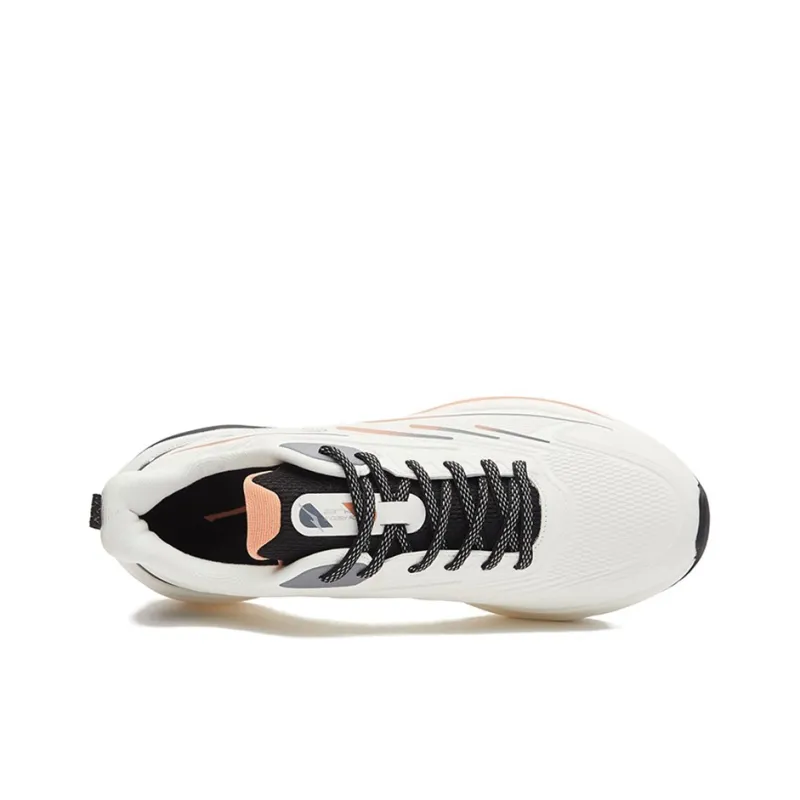Erke Shock Absorbers With Slip Resistant And Abrasion Resistant Properties Low Top Running Shoes Men's White Orange-3