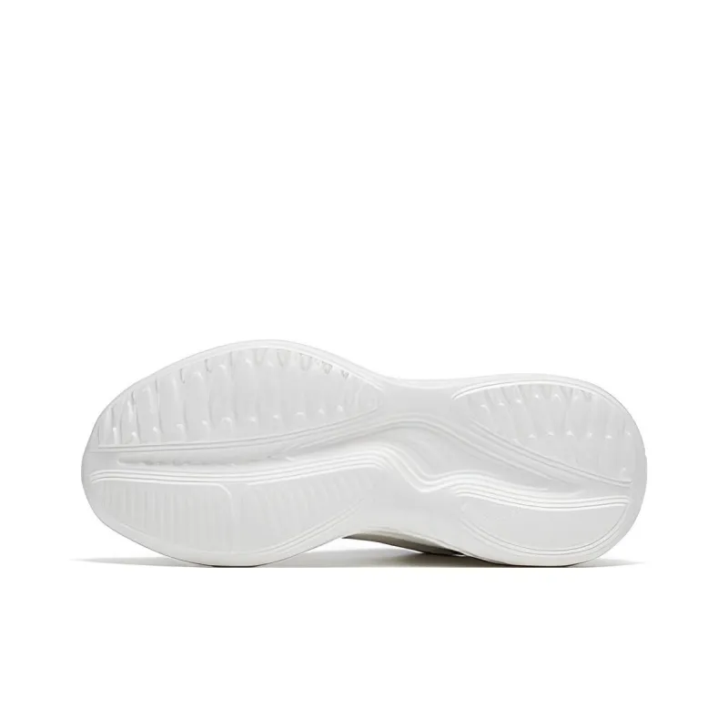 Anta Anti Slip And Wear Resistant Breathable Low Top Running Shoes Women's White Black-4