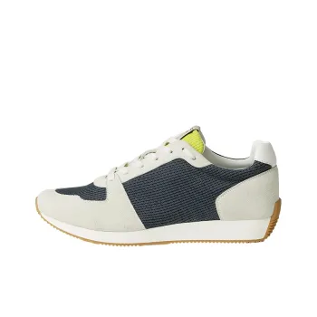 HERMES Low Top Casual Shoes Men's Blue White Yellow