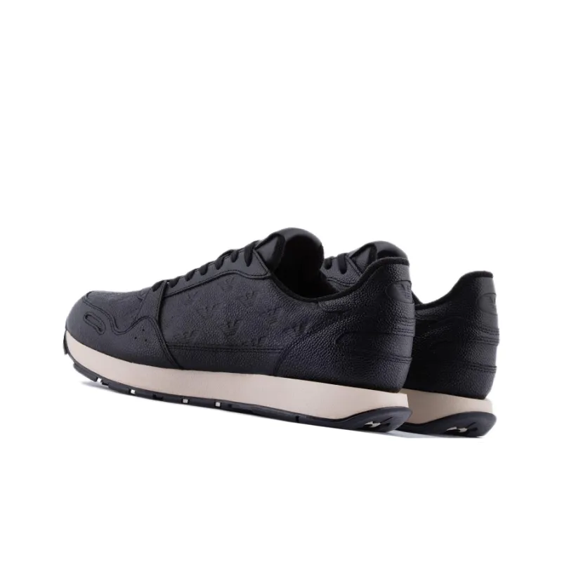 EMPORIO ARMANI Cushioning Low Top Sports Casual Shoes Men's Black-3