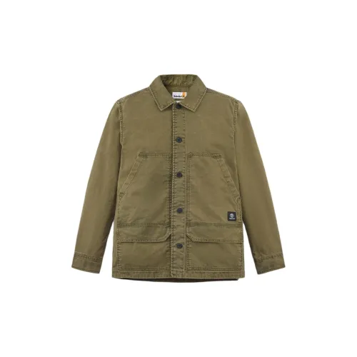 Timberland Shirts Men Dark Olive Green