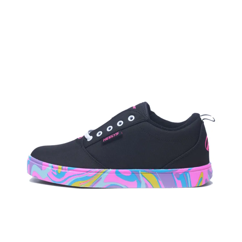 HEELYS Anti-Slip Wear-Resistant Low-Top Canvas Shoes Unisex Black-0