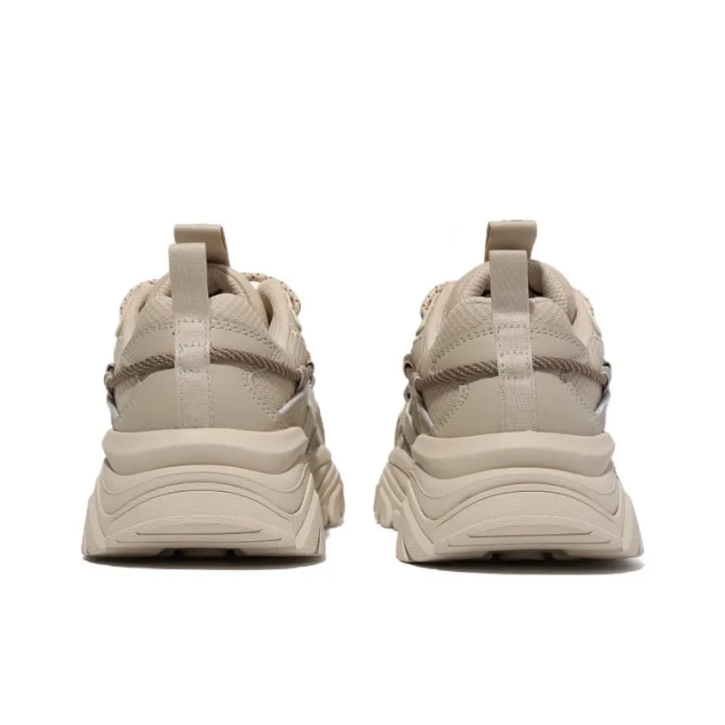 FILA Twine Patch Cushioning Anti Slip And Wear Resistant Low Top Casual Shoes Unisex Beige Yellow Korean Style-3