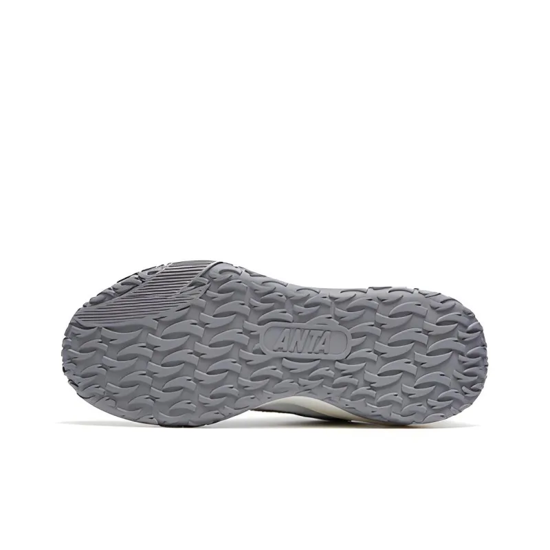Anta Journey Begins Nian Gao Shoes Anti Slip And Wear Resistant Lightweight Low Top Sports Casual Shoes Gray White-4