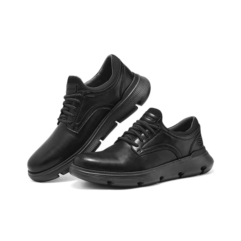 Skechers GARZA Anti-Slip Wear-Resistant Low-Top Casual Shoes Men's Black-3