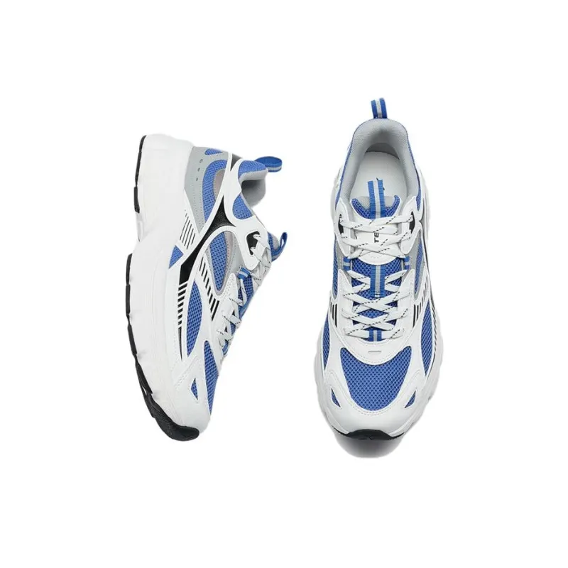 XTEP Cushioned Slip-Resistant Low-Top Casual Shoes Men's White Blue-3