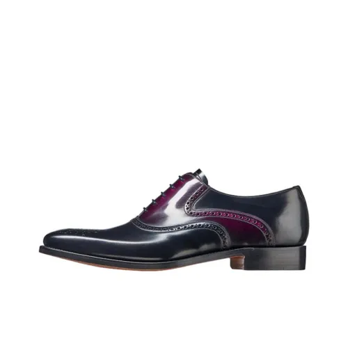 BARKER Dress Shoes Men Low-Top Black/Purple