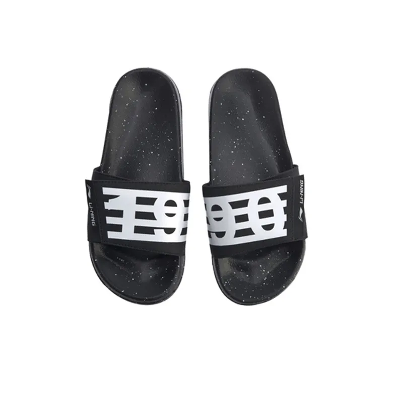 Disney x LiNing Quiet Slide Slippers Men's Black-3