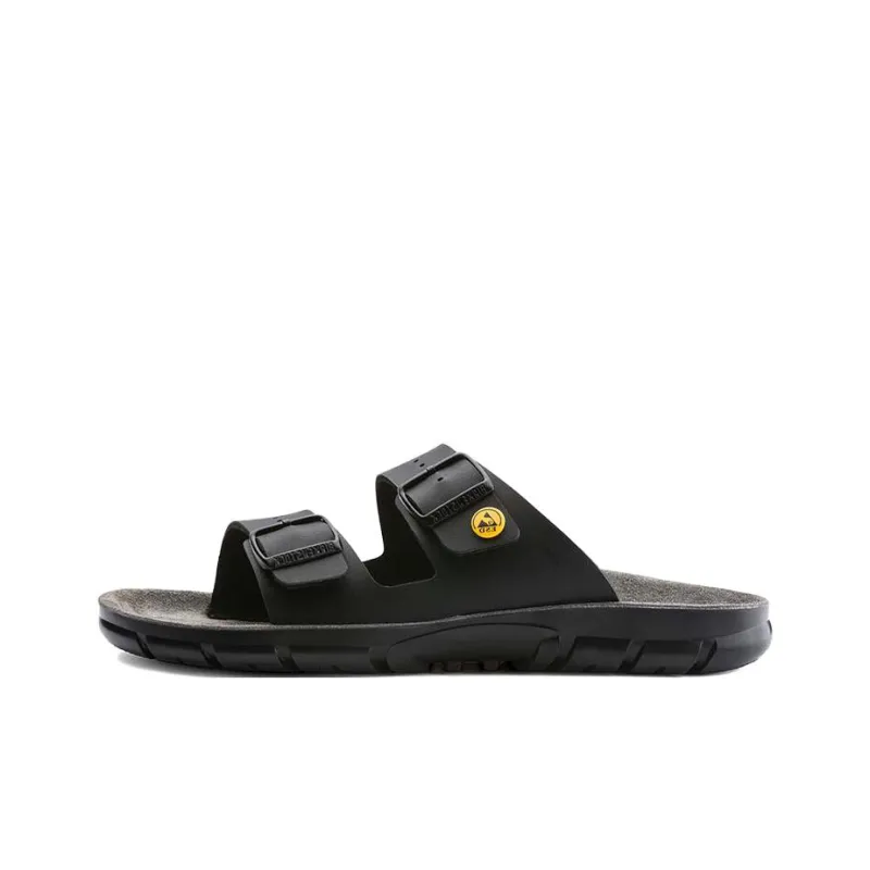 Birkenstock Slide Slippers Unisex Black Narrow Fit-0