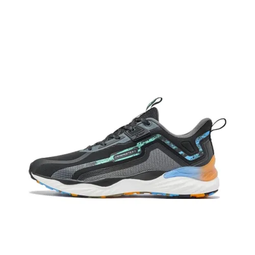 XTEP Cushioning Anti Slip And Wear Resistant Low Top Running Shoes Men's Black Blue Green