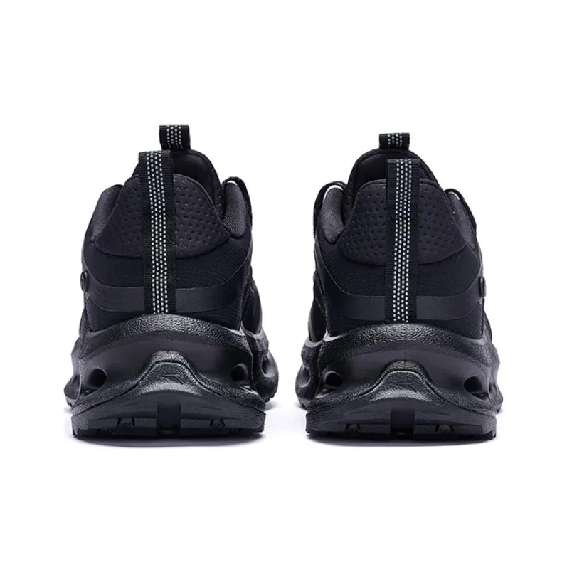 361° Cushioning, Slip Resistant, Abrasion Resistant, Breathable Low Top Running Shoes Men's Black Gray-3