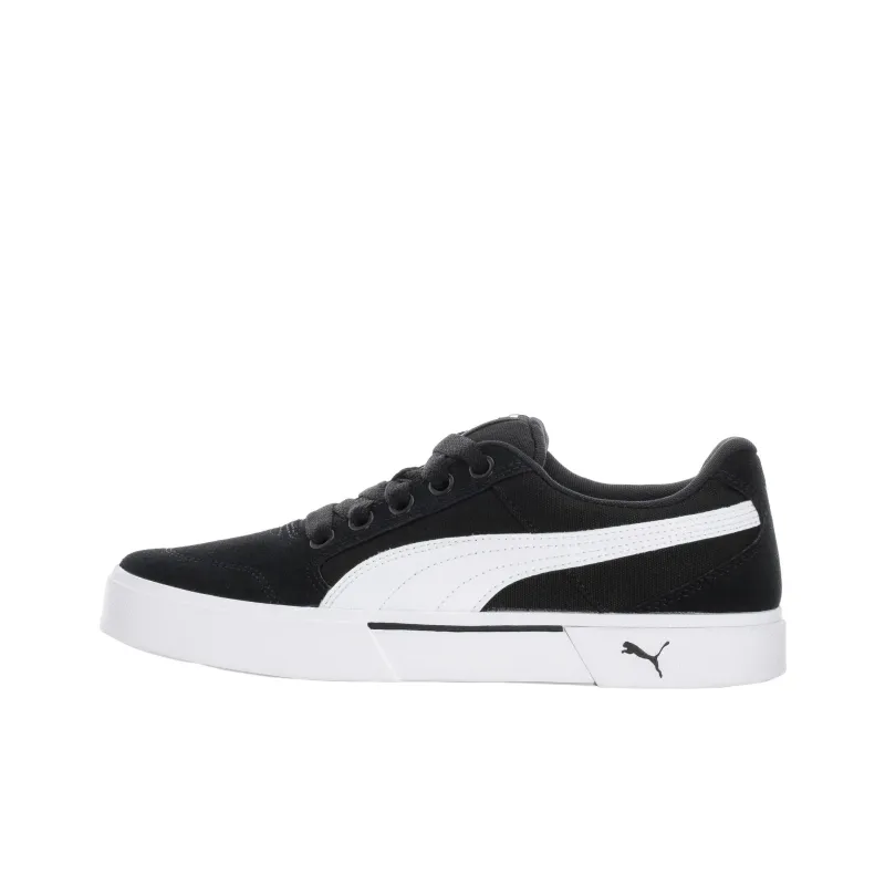 PUMA C Rey Anti Slip Wear Resistant Low Top Skateboard Shoes Black White-0