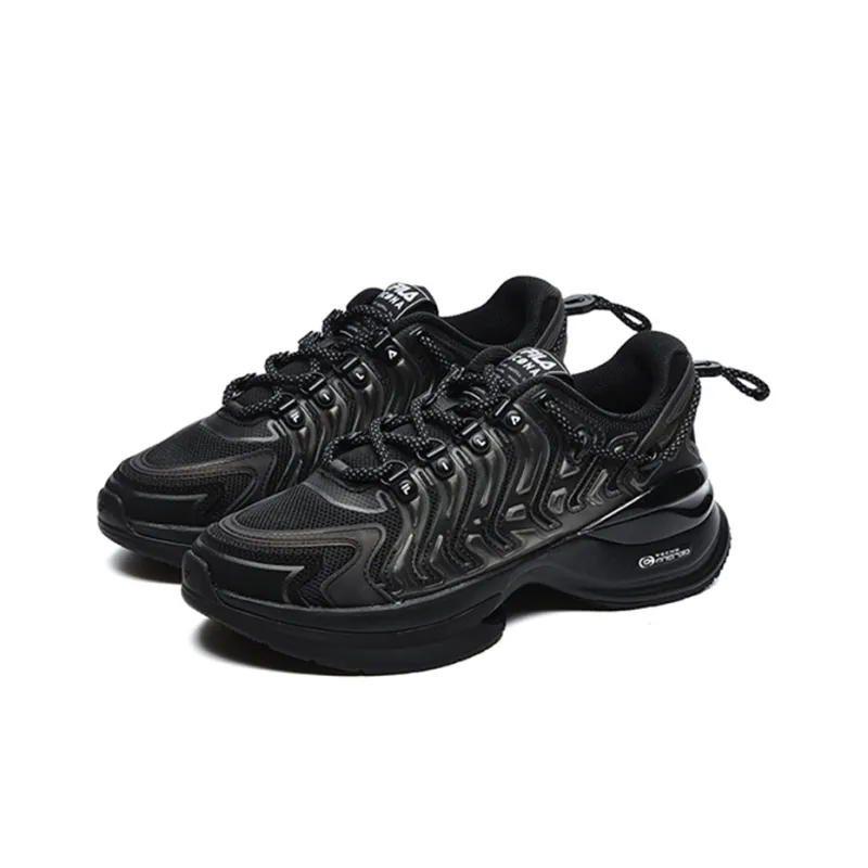 FILA Breathable Low Top Casual Shoes Women's Black-2