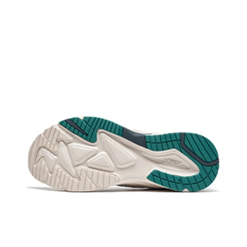 XTEP Cushioned Anti-Slip Wear-Resistant Breathable Lightweight Low-Top Running Shoes Men's White Green-4