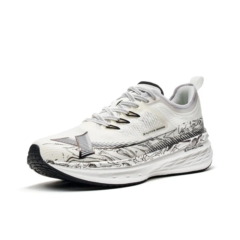 XTEP Cushioning Low Top Running Shoes Men's White Black-1