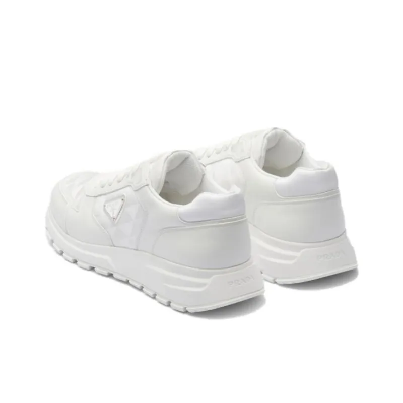 PRADA Leather And Re-Nylon 'White'-3