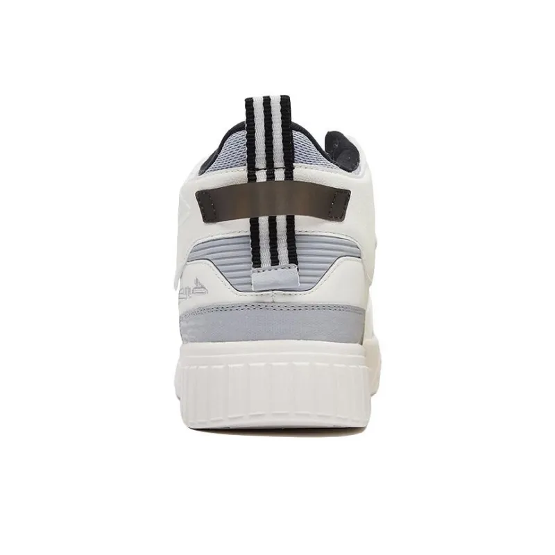 Erke Subjugate High Top Skateboard Shoes Men's White Gray Padded-4