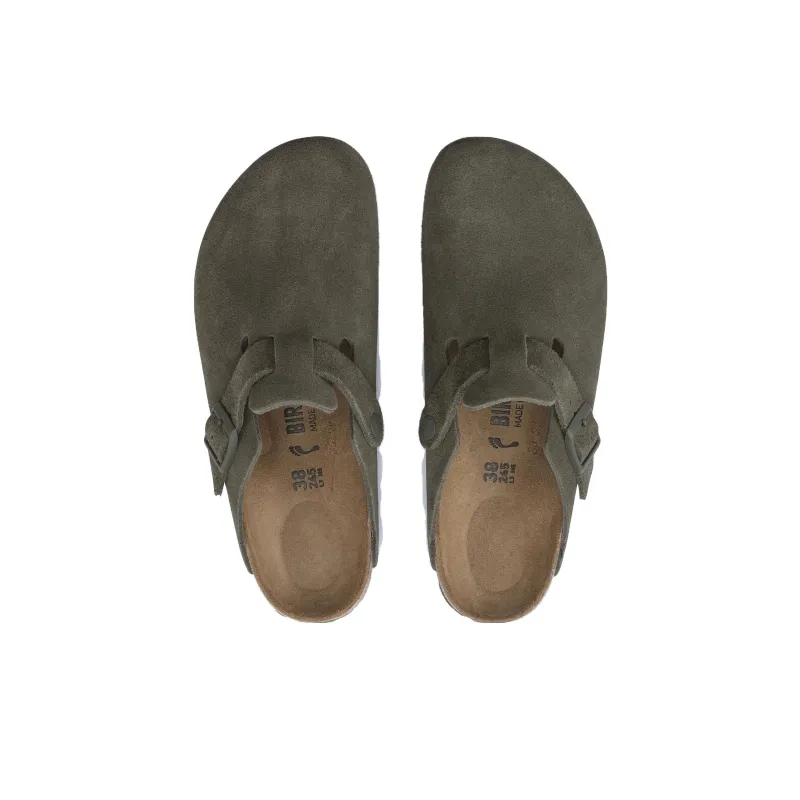 Birkenstock Boston Suede Leather Narrow Fit 'Thyme'-3