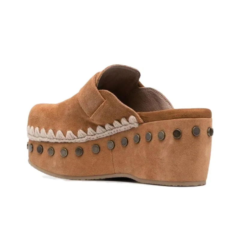 Mou 67mm Leather Mules-6